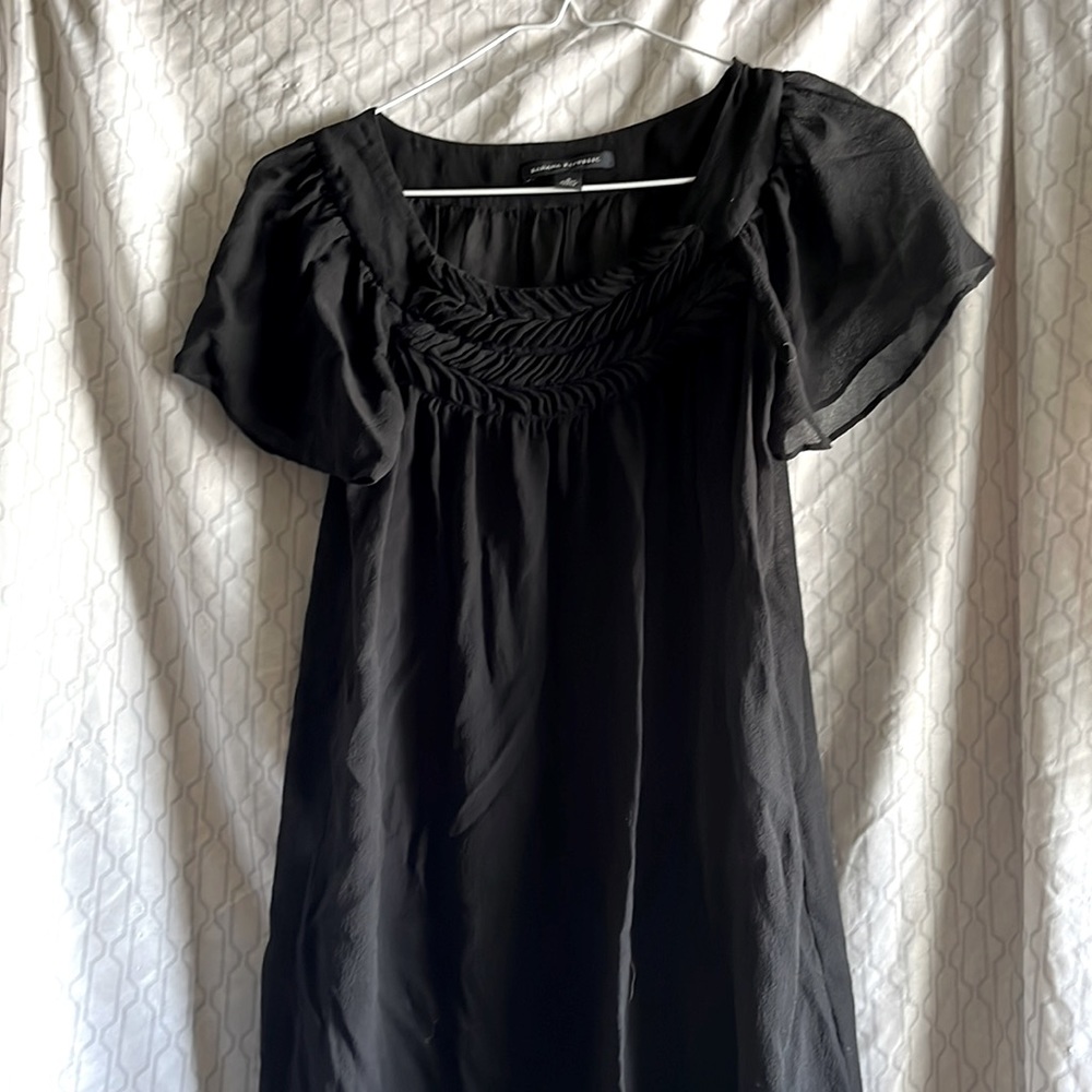 Banana Republic black mesh see through mini dress.